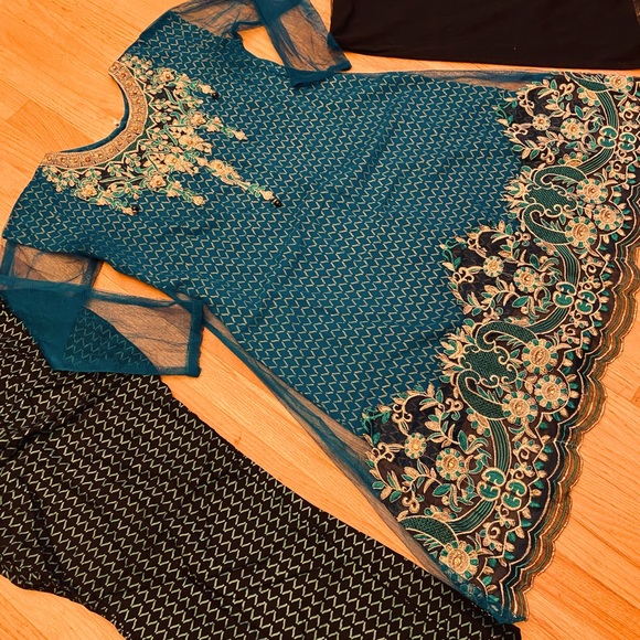 Indian Pakistani Kameez Shalwar Dupatta Suit Dress - Picture 1 of 6